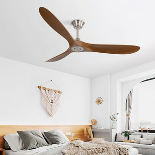 60" Outdoor Ceiling Fan Without Light With Smart App Control - Brushed Nickel