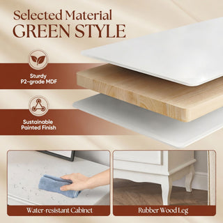 3 Drawer Dresser - White