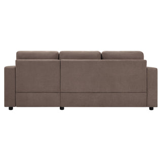 Modern L-Shaped Sectional Sofa With Curved Chaise, USB Ports, And Side Storage Pockets