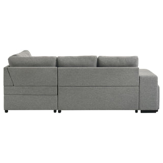 Atkinson - Sleeper Sectional Sofa With Lift Top Chaise - Gray