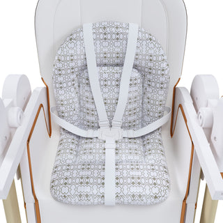 Convertible Baby High Chair To Rocker With 5 Point Harness