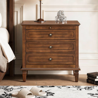 3 Drawer Nightstand With Charging Station, Bedside Table With USB & Type C Port And 2 AC Outlets