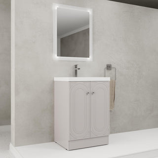 Contemporary Freestanding Bathroom Vanity With Resin Sink & Soft-Close Cabinet Doors