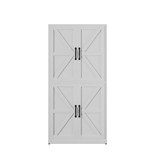 Kitchen Pantry Cabinet With Adjustable Shelves, Heavy Duty Storage - White