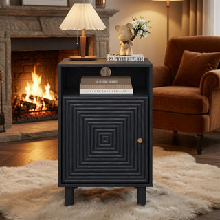 Nightstand With Charging Station & Storage