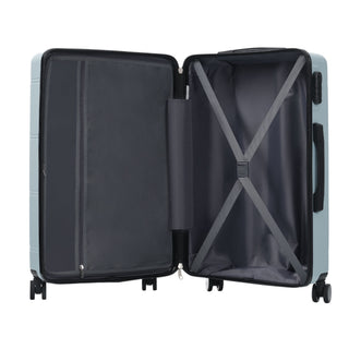 6 Piece Lightweight Hardshell Luggage Set With Double Spinner Wheels, Password Lock