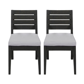 Outdoor Armless Dining Chair With Cushions