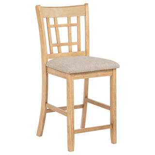 Davis - 5 Piece Oval Counter Height Dining Set With Expandable Table - Light Oak