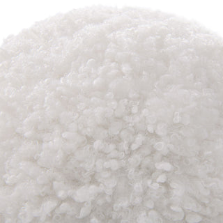 Ayla - Round Sphere Accent Ball Throw Pillow - Curly White