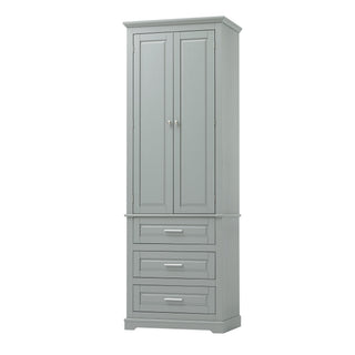 Tall Storage Cabinet With 3 Drawers For Bathroom