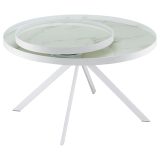 Shayne - Round Top Coffee Table With 2 Tier Design