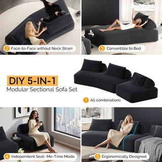 Modern Luxury Oversized Modular Sectional Sofa Set