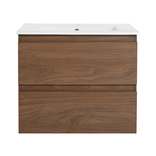Wall Mounted Bathroom Vanity & Sink, 2 Soft Close Drawers