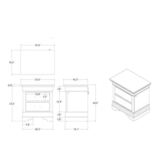 Charlston - 5 Piece Bedroom Set With LED Headboard