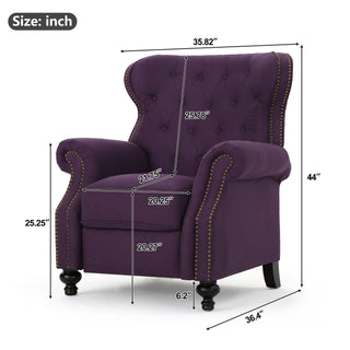 Modern Manual Push Back Recliner Chair