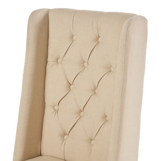 Sophisticated Tufted Dining Chair With High Back Design