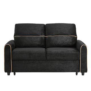 Pull Out Sofa Bed With Adjustable 3 Position Backrest, USB Charging Ports, Side Pockets