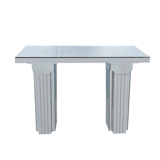 Console Table, Rectangular Entryway Desk For Living Room - Silver
