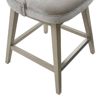 360 Degree Swivel Counter Stool With Silver Detailing