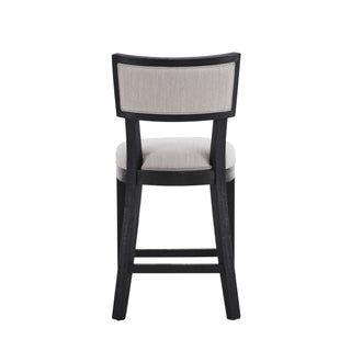 Upholstered Counter Height Bar Stools With Comfy Back (Set of 2)