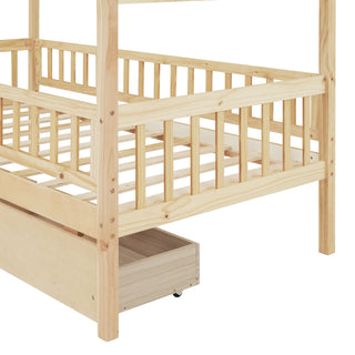 House Bed With 2 Drawers