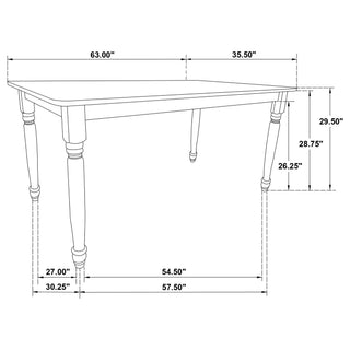 Hayward - Dining Table Rectangular Table With Rounded Edge Top - Walnut