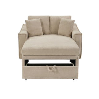 Modern Chaise Sofa With Hidden Storage For Living Room