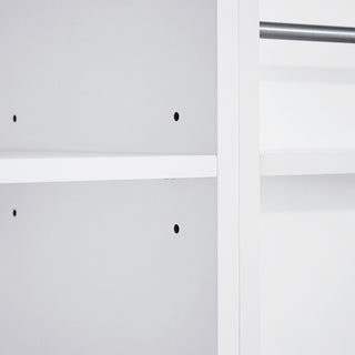 Freestanding Bathroom Storage Cabinet With Doors, Drawers, And Tilt Out Laundry Hamper - White