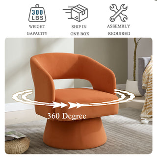 Swivel Barrel Chair With 360 Degree Rotation