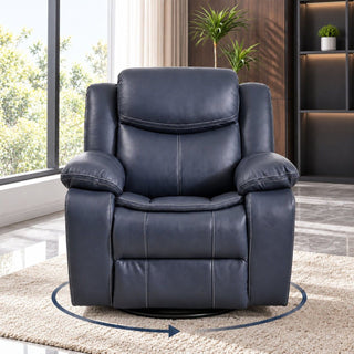 Rocker Recliner Chair With Manual Recline And 360° Swivel Base