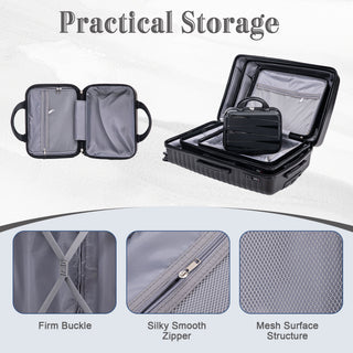 4 Piece Luggage Set, Combination Lock