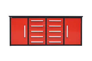 Storage Cabinets With Workbench (With 10 Drawers And 2 Cabinets)