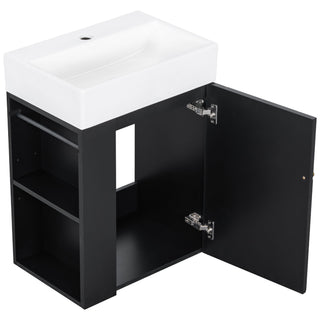 Modern Bathroom Vanity With Sink, Diamond Pattern Doors