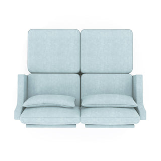 Stylish Sofa With Ottoman And Lumbar Pillows, Ergonomic Design