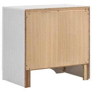 Modern Bedroom Set With Upholstered Headboard And Textured Storage