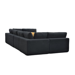 Custom Configuration Modular Sectional With Toss Pillows