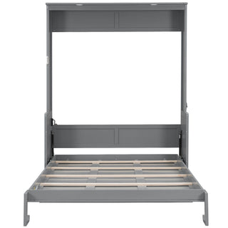 Murphy Bed With Desk, LED Lights & USB Charging Station