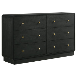 Burton - 6 Drawer Dresser Cabinet - Black