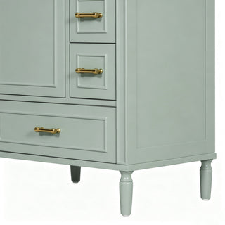Modern Bathroom Vanity With Sink, Soft Close Doors, 3 Drawers