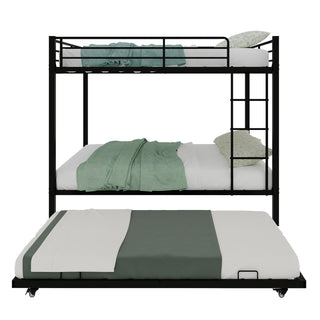 Bunk Bed For Kids, Convertible Frame With Ladders & Guardrail
