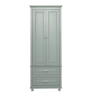 Tall Storage Cabinet With 2 Drawers For Bathroom