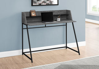 Computer Desk For Home Office, Laptop, Storage Shelves, Marble Look Contemporary & Modern