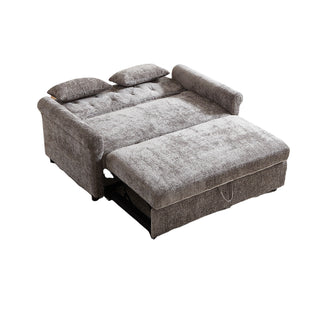 Loveseat Sofa Bed, Pull - Out Couch Sleeper & 2 Pillows