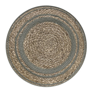 Serena - Handcrafted Round Braided Pouf