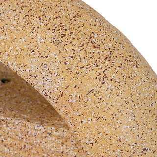 Cement Round Water Fountain With Light And Pump - Beige / Yellow