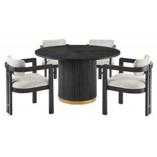 Upholstered Dining Armchair - Black