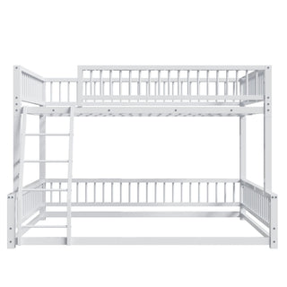 Bunk Bed With Ladder And Safety Guardrails