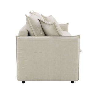 Elisea - Sleeper Sectional Sofa With 2 Toss Pillows - Beige