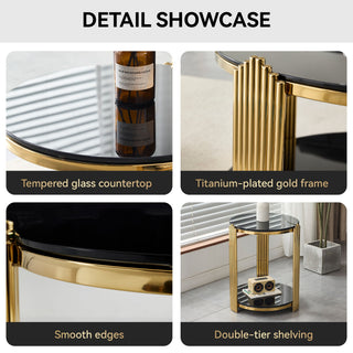 Round Table With Double Layer Storage