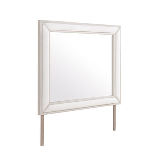 Ciara - King 5 Piece Bedroom Set With LED Lighting, Clean Lines And Upholstered Mirror - Beige